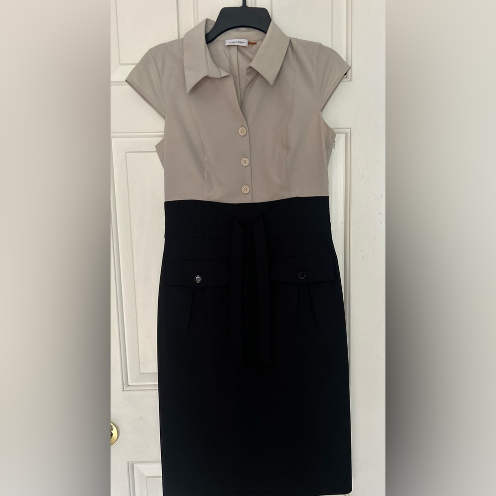 Calvin Klein Ponte Cap Sleeve Dress. Size 2. EUC.